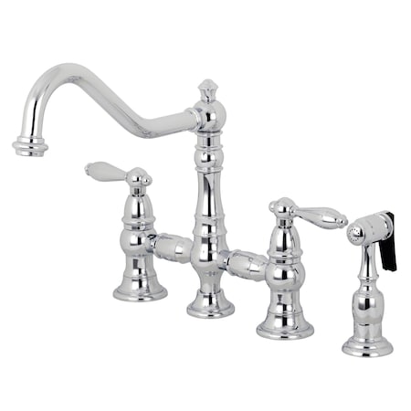 Kingston Brass Kitchen Faucet W/ Side Sprayer, Chrome KS3271ALBS